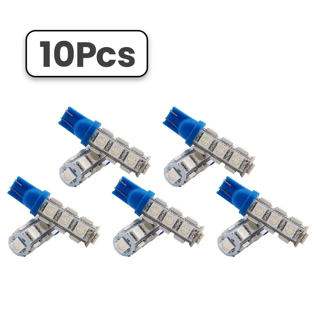 

10Pcs Blue T10 5050 W5W 13SMD LED Light Lamp Bulb for RV Camper Car 193 194 2821 921 922 158 160 161 161B 168 168A 912 12V 5W