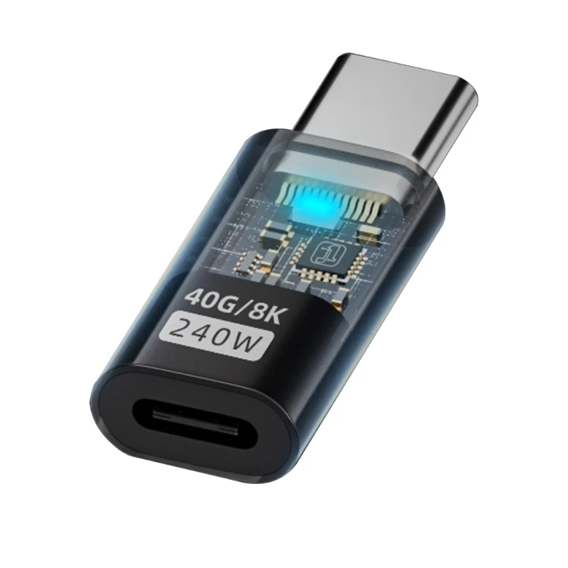 Adaptateur de charge USB C vers USB C, type C femelle vers USB C mâle, 40Gbps, 8K @ 60Hz, 240W pour téléphone portable