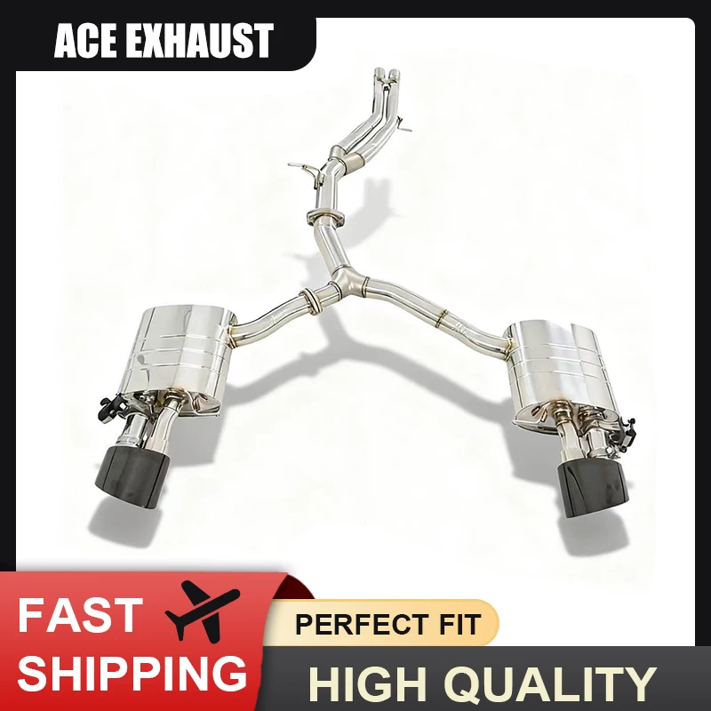

ACE Valved Muffler Exhaust for Audi RS4 RS5 B9 2.9T Valvetronic Catback High Quality SUS304 Exhaust Systems with Remote Control