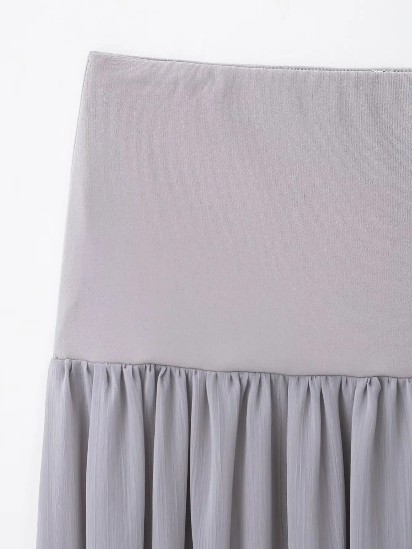 Elegante Frauen Mode Stricken Chiffon Patchwork Falten Ball Midi Rock Faldas Mujer Weibliche Sommer Beiläufige Dünne Röcke QUN9311