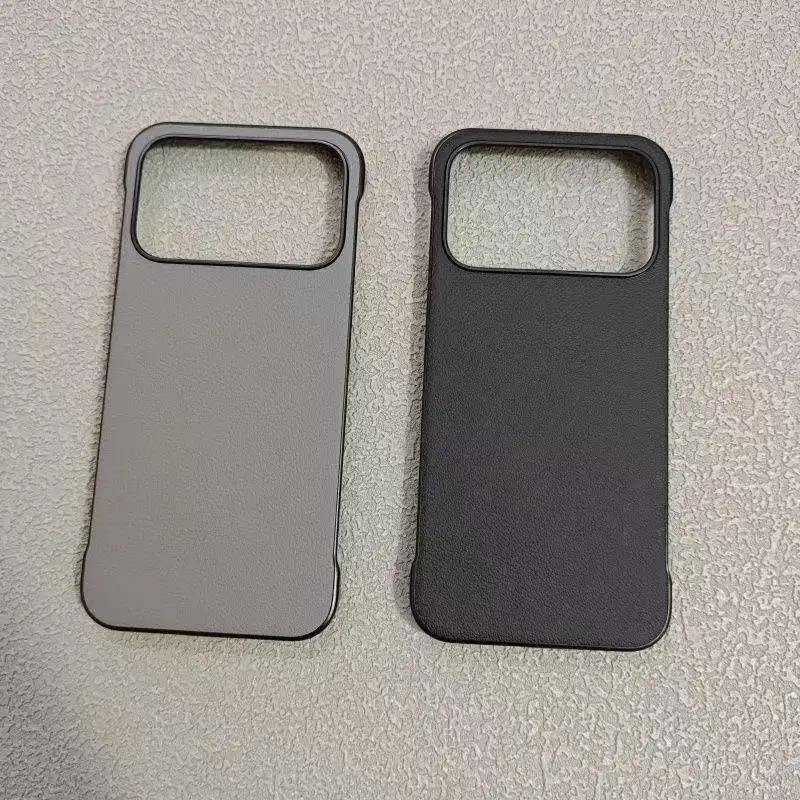 حافظة لهاتف POCO F8 Ultra Pro بسيطة بلون سادة بدون إطار من الجلد النباتي PC صديقة للبشرة ومقاومة للسقوط لهاتف POCO F 8 Ultra Funda