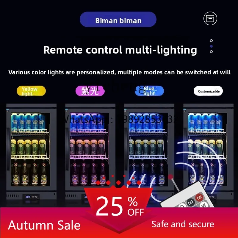 

Desktop refrigerator small beer cabinet embedded beverage air-cooled commercial wine display cabinet