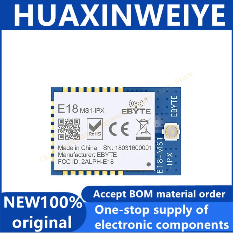 Módulo E18-MS1-IPX CC2530 ZigBee RF 2,4 GHz 4dBm, transmisor y receptor inalámbrico de larga distancia IO, antena IPEX SMD