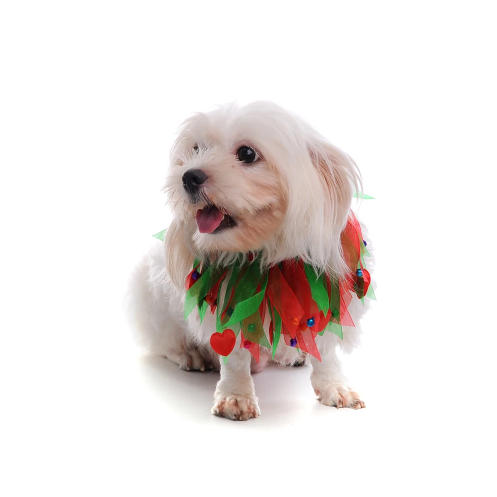 

Pet Collar Dog Xmas Outfits Neck Circle Christmas Headdress Costume for Cats Holiday Costumes Dogs