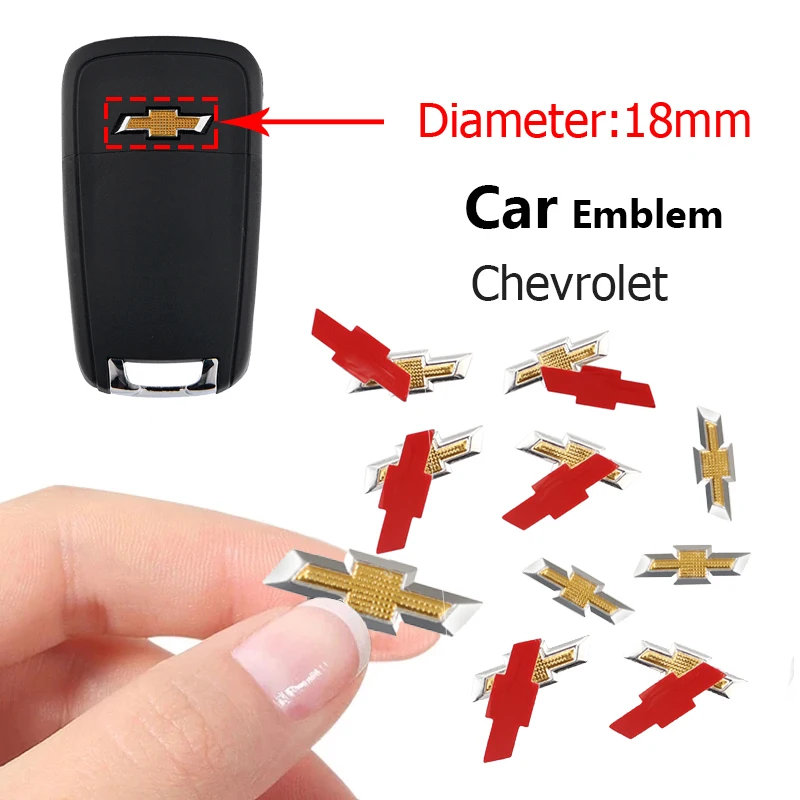 5/10PCS 14/18MM Car Remote Key Sticker Aluminum Emblem Decal For Chevrolet Cruze Spark Captiva Suburban Silverado Camaro Corvett