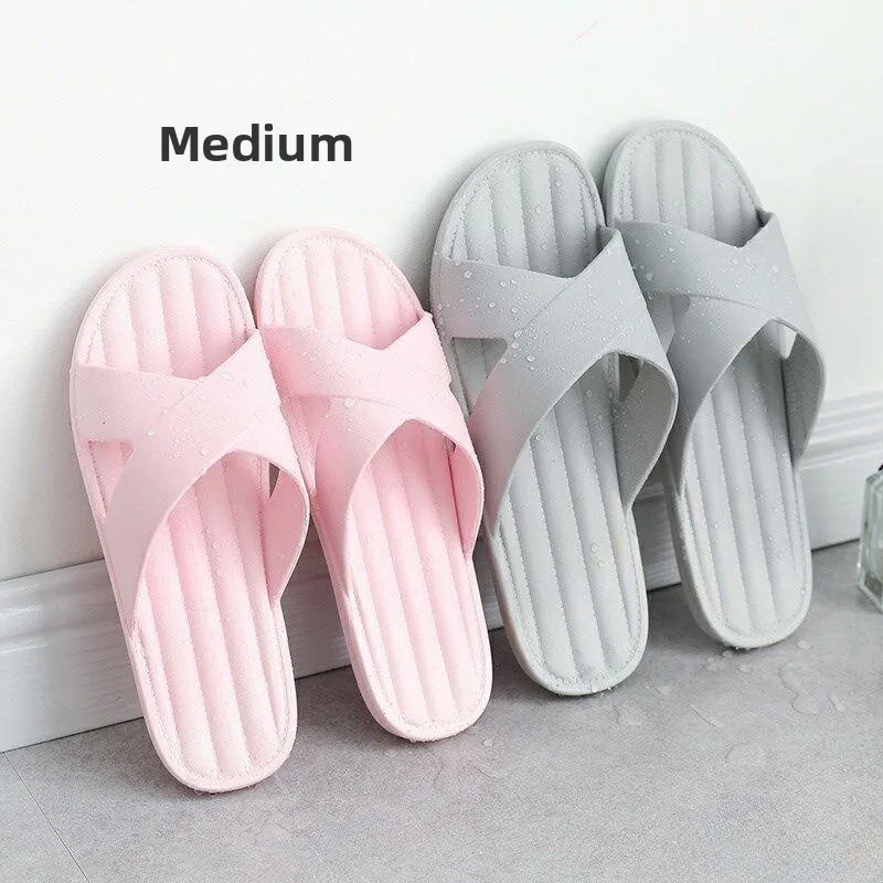 

Crossbody PVC Slippers ex Summer Indoor Anti-slip Soft Bot Batoom Couple Matching Slippers Comfortable Casual Sandals