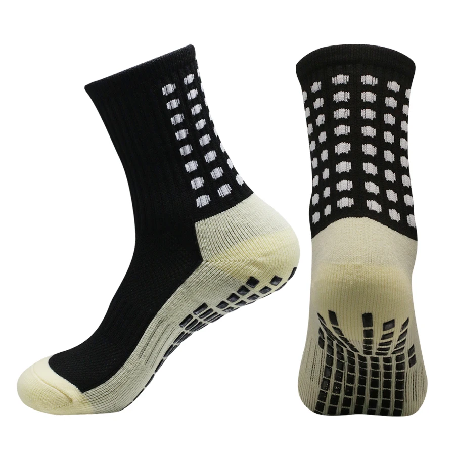 1 Pair Teenager New Anti-slip Silicone Bottom Football Socks Outdoor Sports Sweat Absorbent Breathable Children Soccer Socks