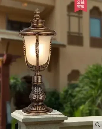 Pillar lamp wall door post European waterproof led light outdoor villa lawn garden grass lamp