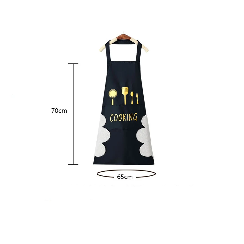 Apron Waterproof Oilproof Can Wipe Hands Kitchen Work Clothes Home Cooking Cleaning Men and Women Universal Sleeveless Apron