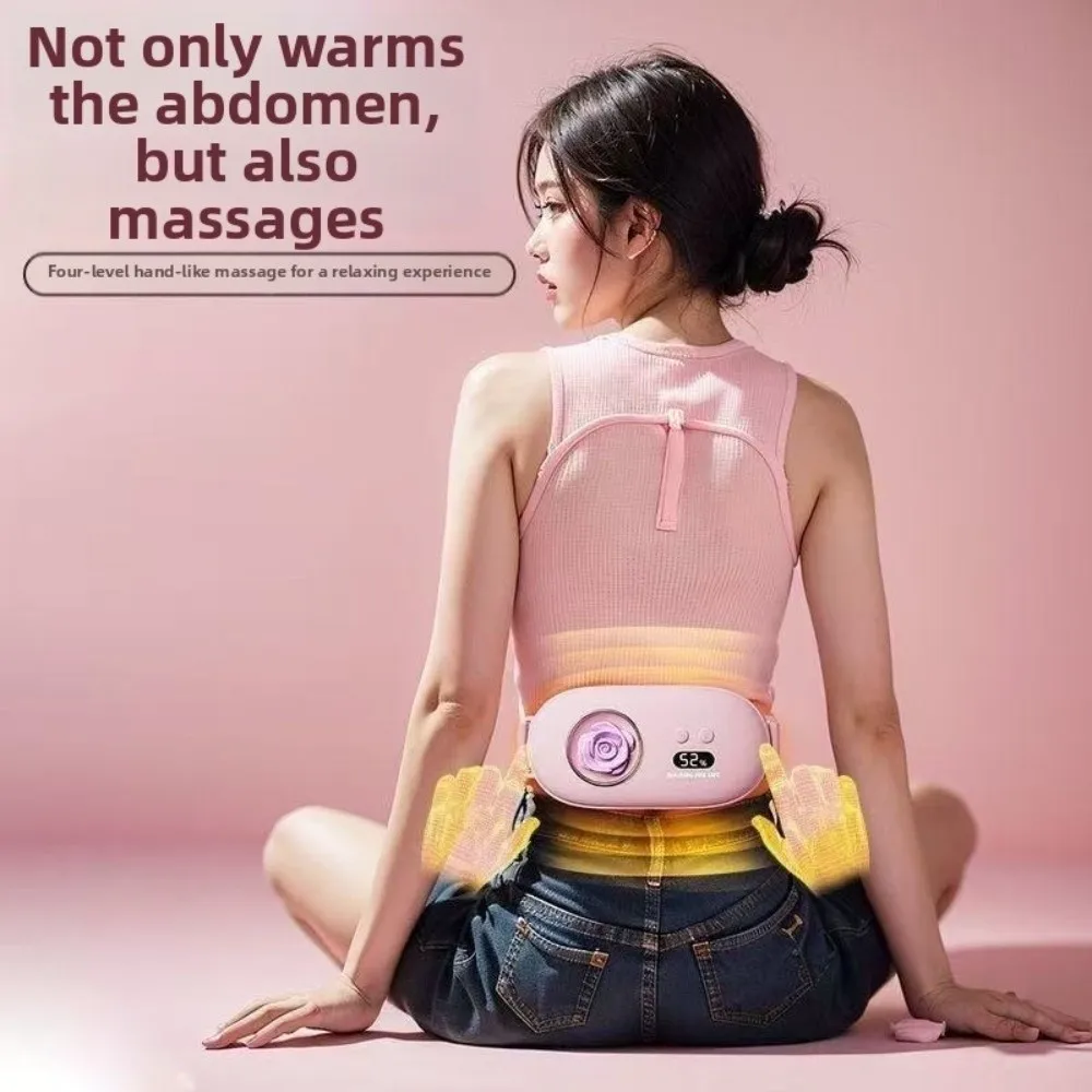 USB Charging Portable Menstrual Heating Pad Adjustment Warmth Abdomen Waist Heating Massage Pad Quiet Comfortable for 5V1800mAh