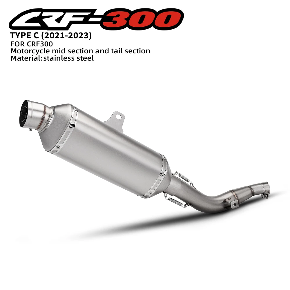 

Full Motorcycle Escape Headers Tube Slip on Line Muffler with DB Killer For CRF300 2021-2023