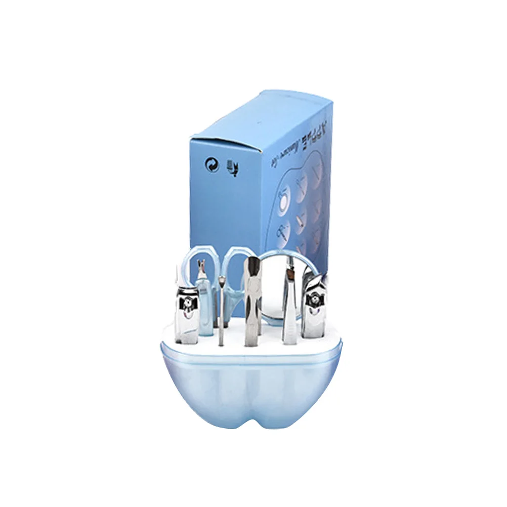 

9 шт., набор кусачек для ногтей 9 в 1, маникюрные инструменты из нержавеющей стали, чехол в форме яблока для путешествий, кемпинга, пешего туризма, ногтей