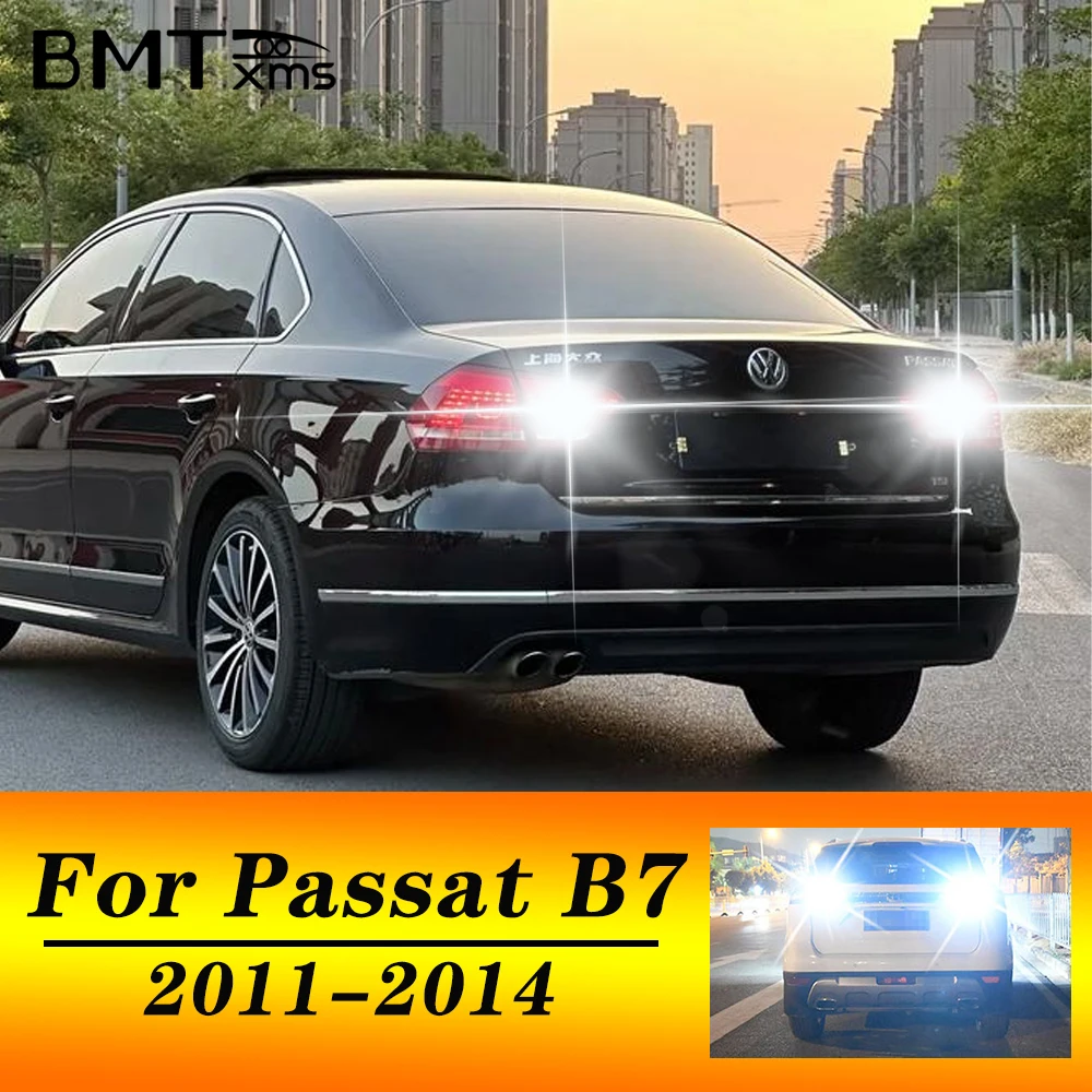BMTxms 2pcs T15 W16W 921 912 T16 LED Reverse Light For Volkswagen For VW Passat B7 Accessories 2011 2012 2013 2014 Back Up Lamp