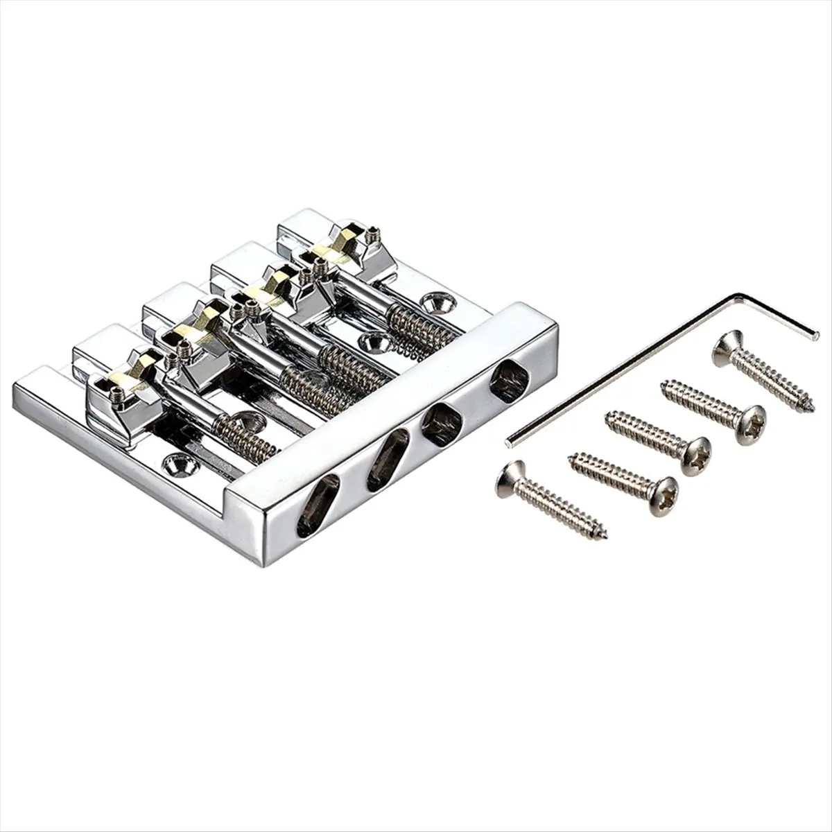 4 String Bridge High-Mass Bridge for Electric Guitar Replacement