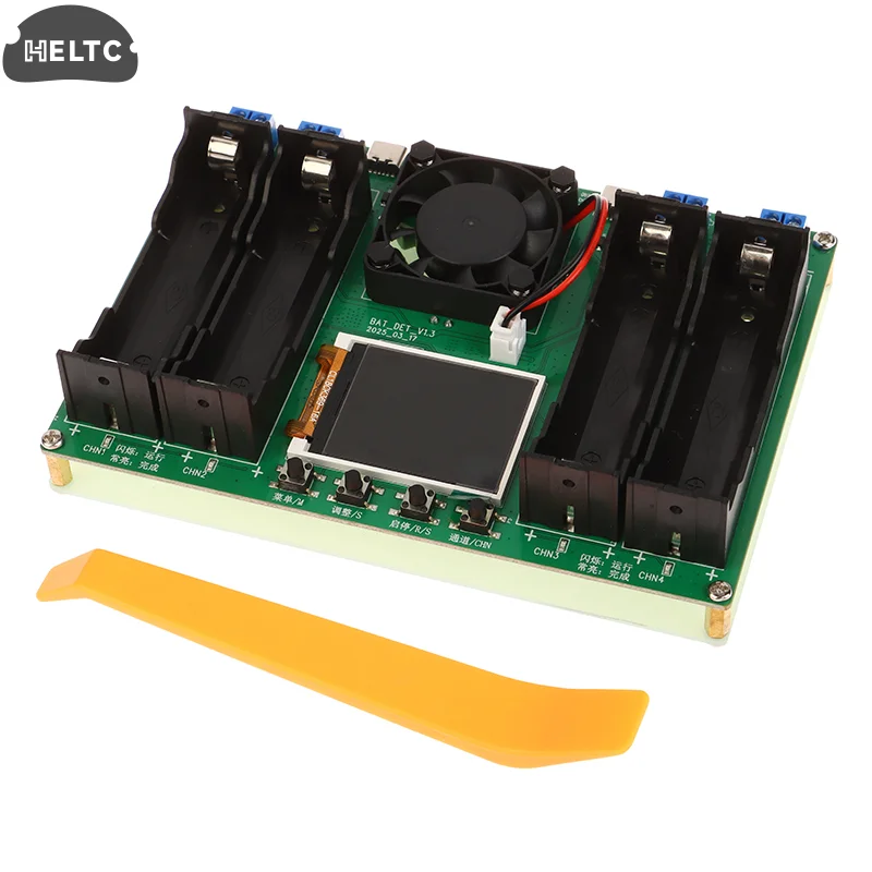 

4 Channel 18650 Lithium Battery Capacity Tester Module Digital 18650 Battery Power Detector Tester Module Type-C Interface
