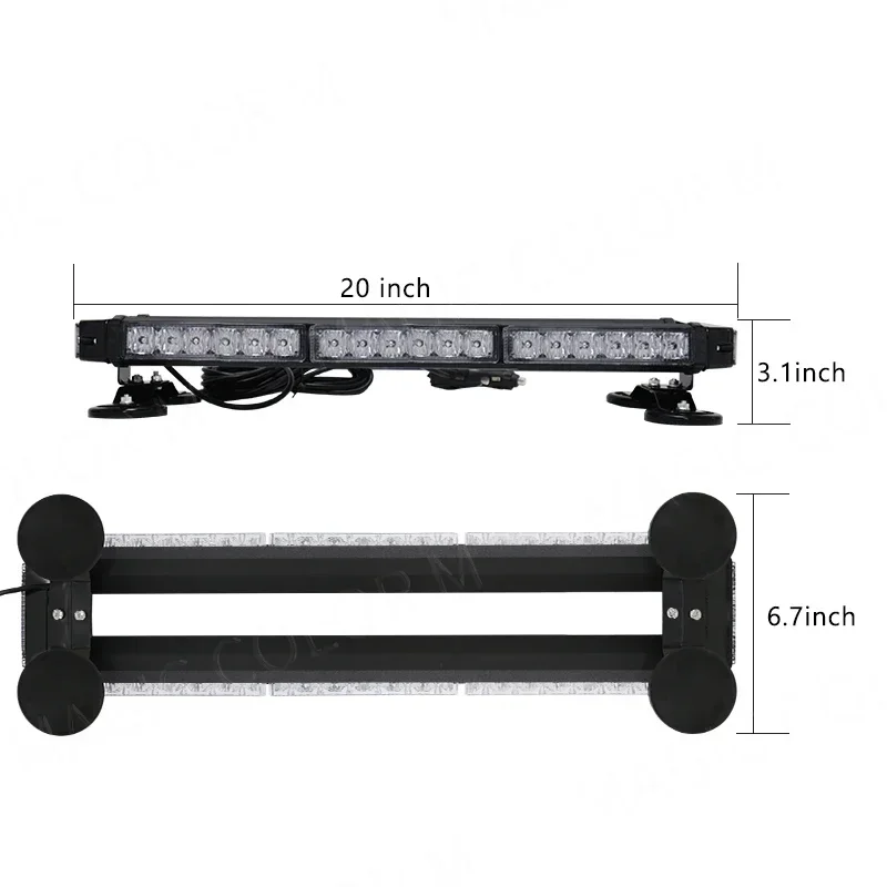 42 Led Car Strobe Lights Emergency Warning Flashing Auto Truck Beacon Signal Lamp Flash Dash Windshield