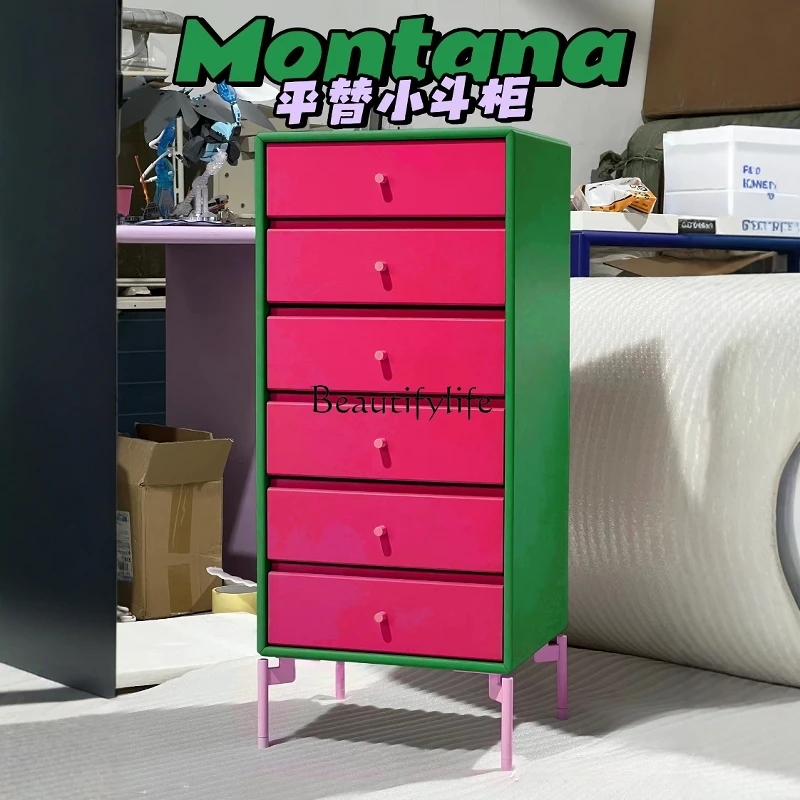 *Simple storage is customized against the wall drawer cabinet.