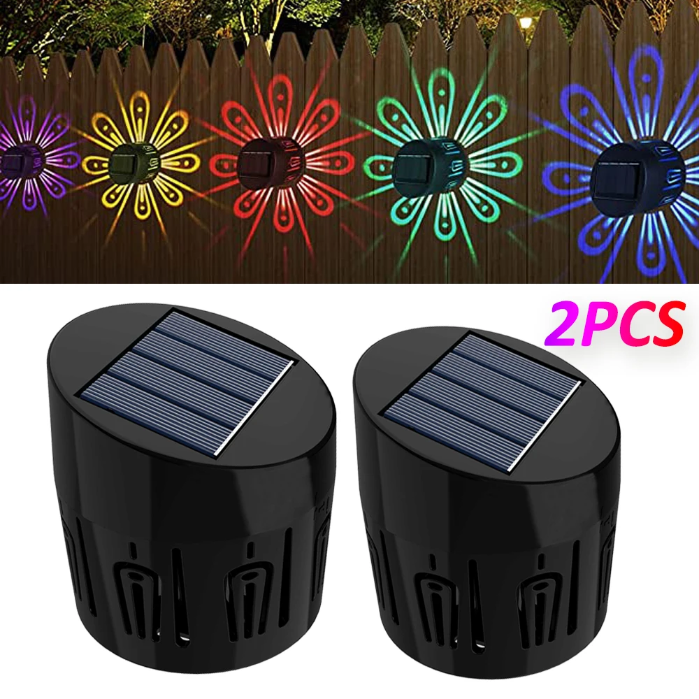 Solar Fence Light 2Pack Deck Light Solar Powered Solar Outdoor Light Waterproof for Garden Backyard Patio Wall Stair Fence Décor