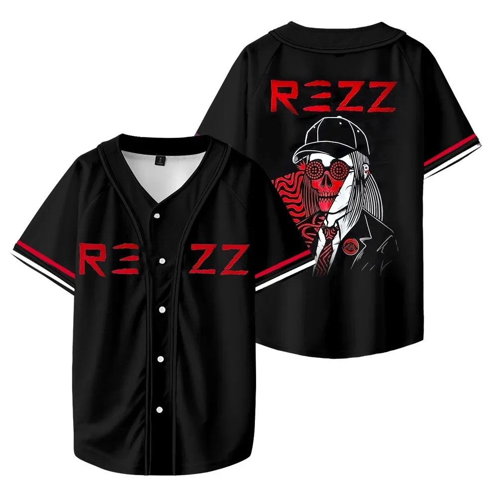 Rezz Death Stare Baseball Jacket New Logo T-shirts Women Men Fashion Casual Short Sleeve Tee