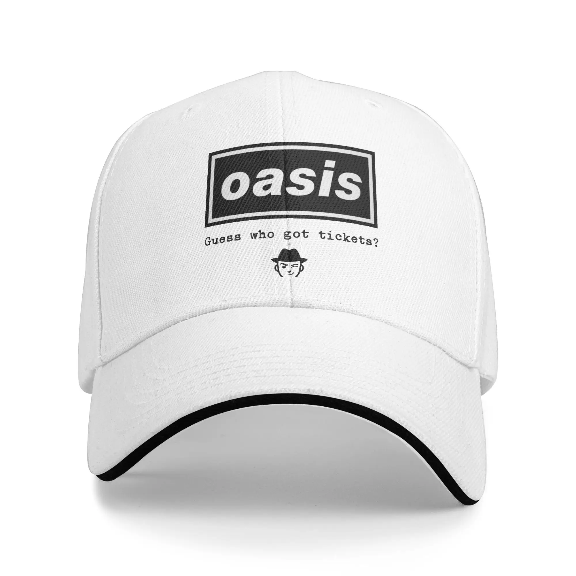 Oasis Guess Who Got Tickets Бейсболка Теннис Скейт Оптовая продажа Хип-хоп Шляпы Унисекс-Подростки Модная Кепка Snapback с принтом
