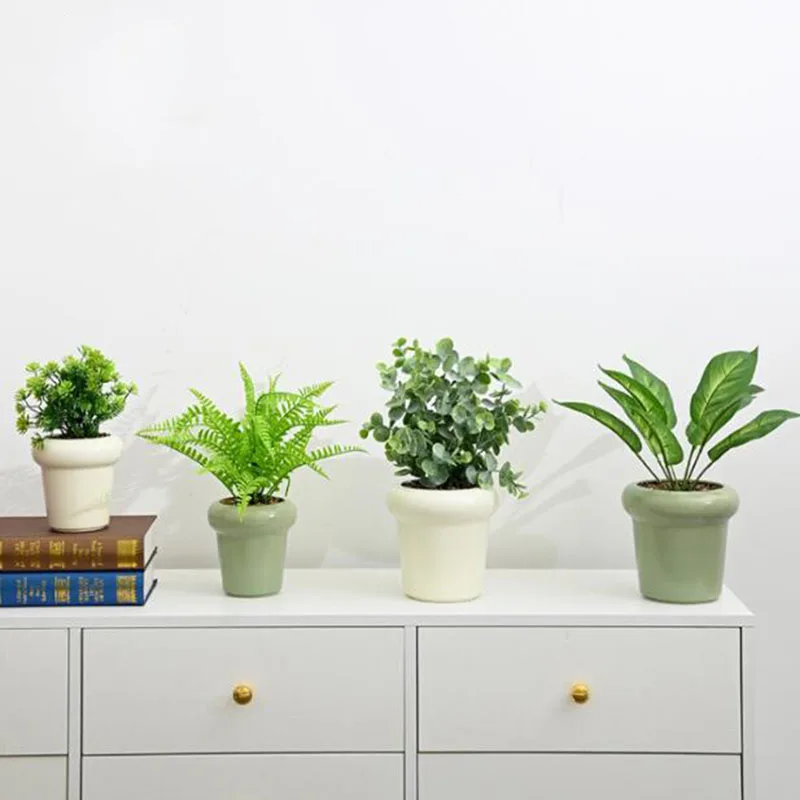 Simplicity Style Porcelain Flowerpot Succulent Plant Plant Pot Bonsai Vase Home Office Desktop Decoration