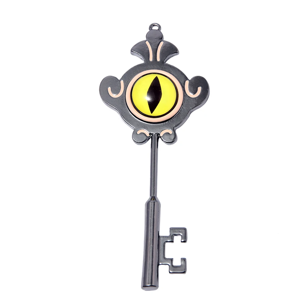 Anime The Owl House Amity Portal Key Retro Gold Color Eye Metal Pendant For Women Men Jewelry Accessories Prop