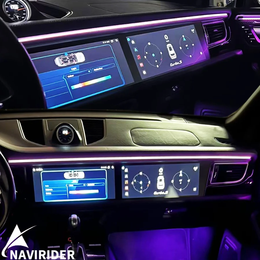 

Мультимедийный видеоплеер для Porsche Macan 2011-2017, 2DIN, GPS для второго пилота, 12.3+12.3 дюйма, двойной экран, Android 14, радио, HU, Carplay