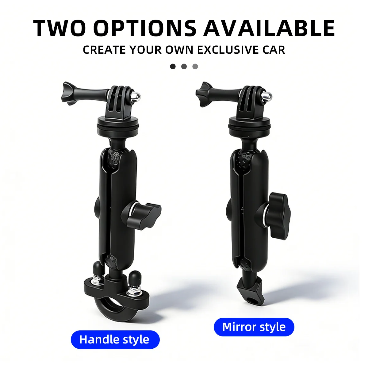 Motorcycle Bicycle Camera Fixed Shooting Bracket Handlebar Mirror Mount Bike Bracket for GoPro Hero Insta360 DJI Osmo Action