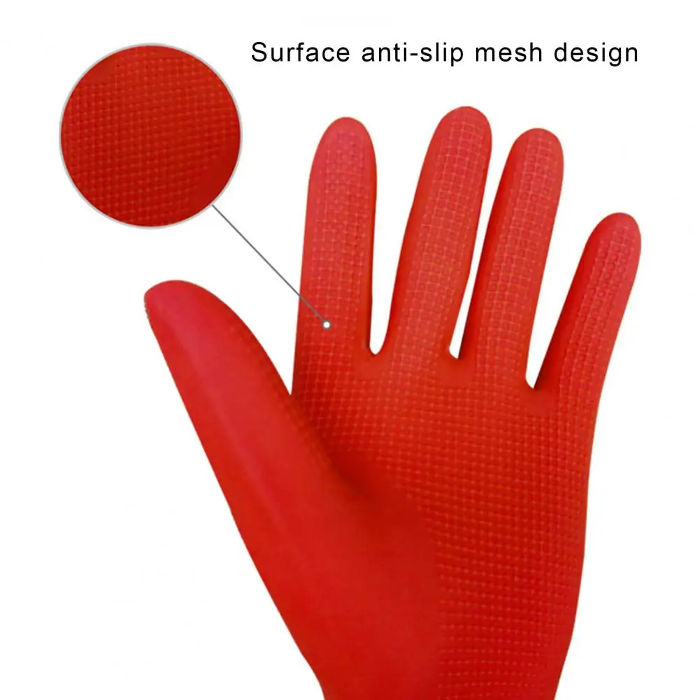 Grease-resistant Gloves Waterproof Dishwashing Gloves Stain-resistant Kitchen Tool Non-slip Heat-insulated Gloves for Easy Use