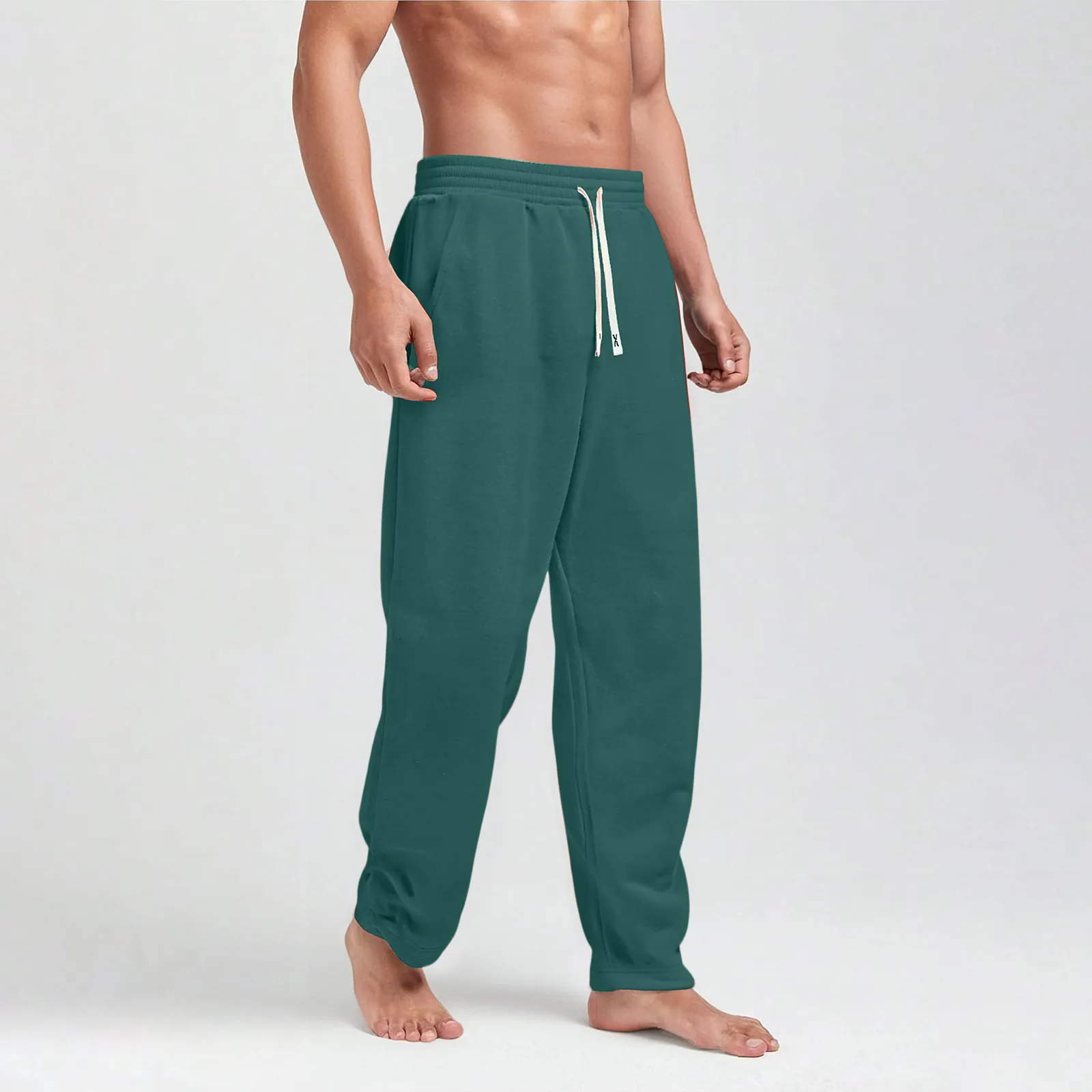 

Winter Men'S Casual Outdoor Solid Color Running And Fitness Pants Comfortable Breathable Pants Suitable For Daily Wear