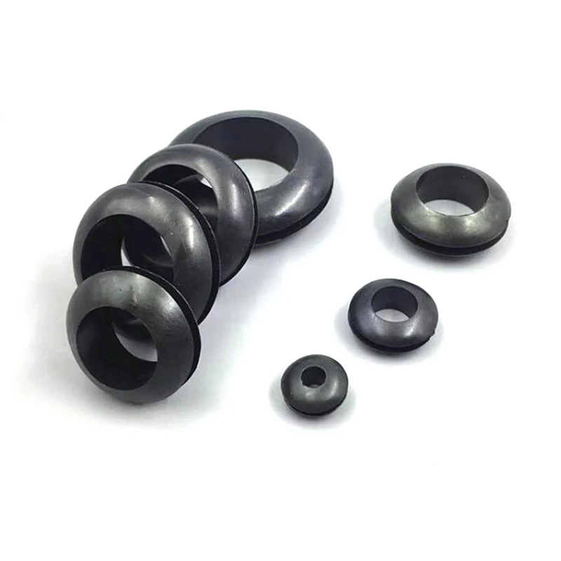 10/20pcs3-30mm External Circlip Rubber Grommet Gasket For Protects Wire Cable And Hose Custom Part Seal Assortment Set with Case