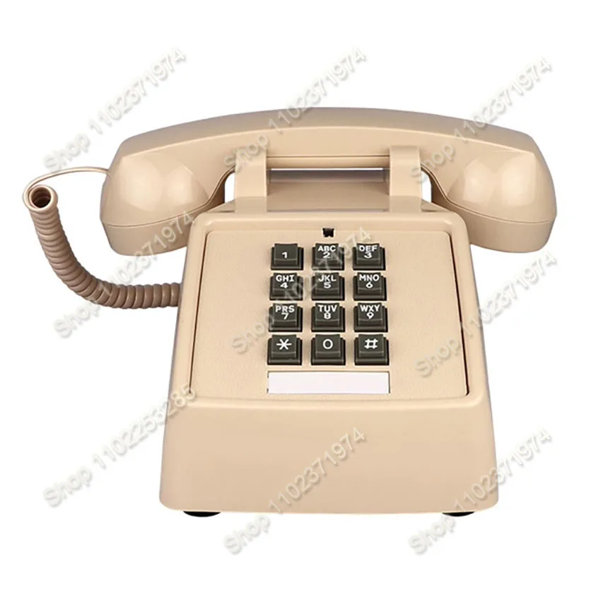 Dual Line Interface Corded Desk Telephone with Ringer, Light Flash, Retro 1-Handset Landline Phone for Home, Office