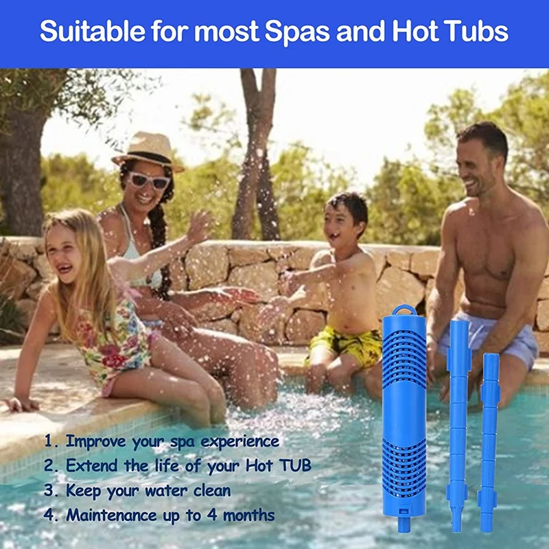 4 Pack Spa Mineral Stick Parts Hot Tub Filter Cartridge Sticks Universal For Spas Filters Swimming Pool Fish Pond