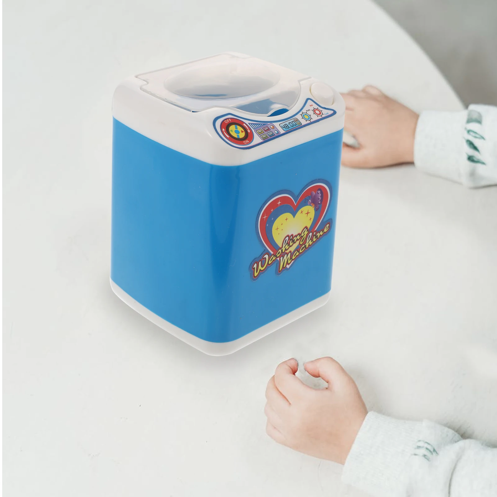 Mini lavadora de simulación, juguete simulado para niños, juego de simulación de casa, juguetes de plástico para trabajar