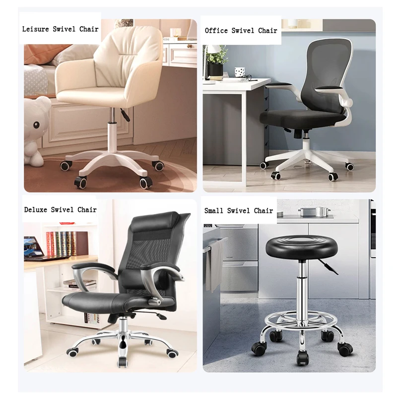 Rodízio giratório universal de 2 polegadas, 5 peças, substituição de cadeira de jogos, cadeira de escritório, rolos de carrinho, ferragens de móveis