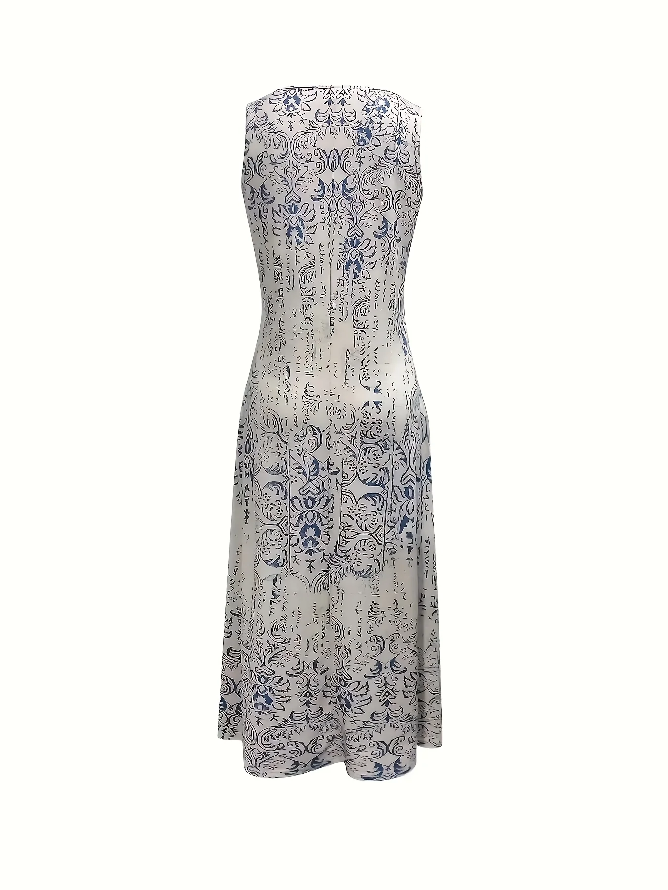 Vestido estampado informal de viajero de moda, que abraza la figura y lavable a máquina, adecuado para ropa de primavera, verano y otoño.