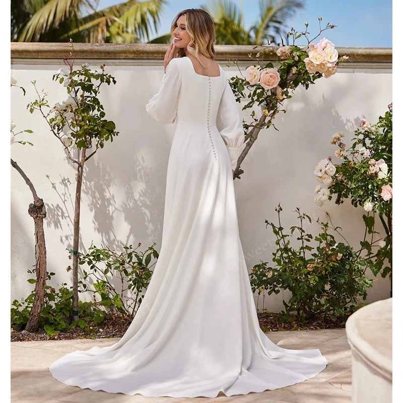 Graceful Wedding Dress Organza With Embroidery A-Line Beach Ballgown Boatneck Sleeveless Bride  Zipper Robe De Mariee Customized