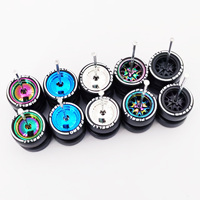 5 Sets 1/64 Wheels with Rubber Tires Rim Tyres Wheel for 1:64 Toy Model Diecast Cars Refiting Parts for HW