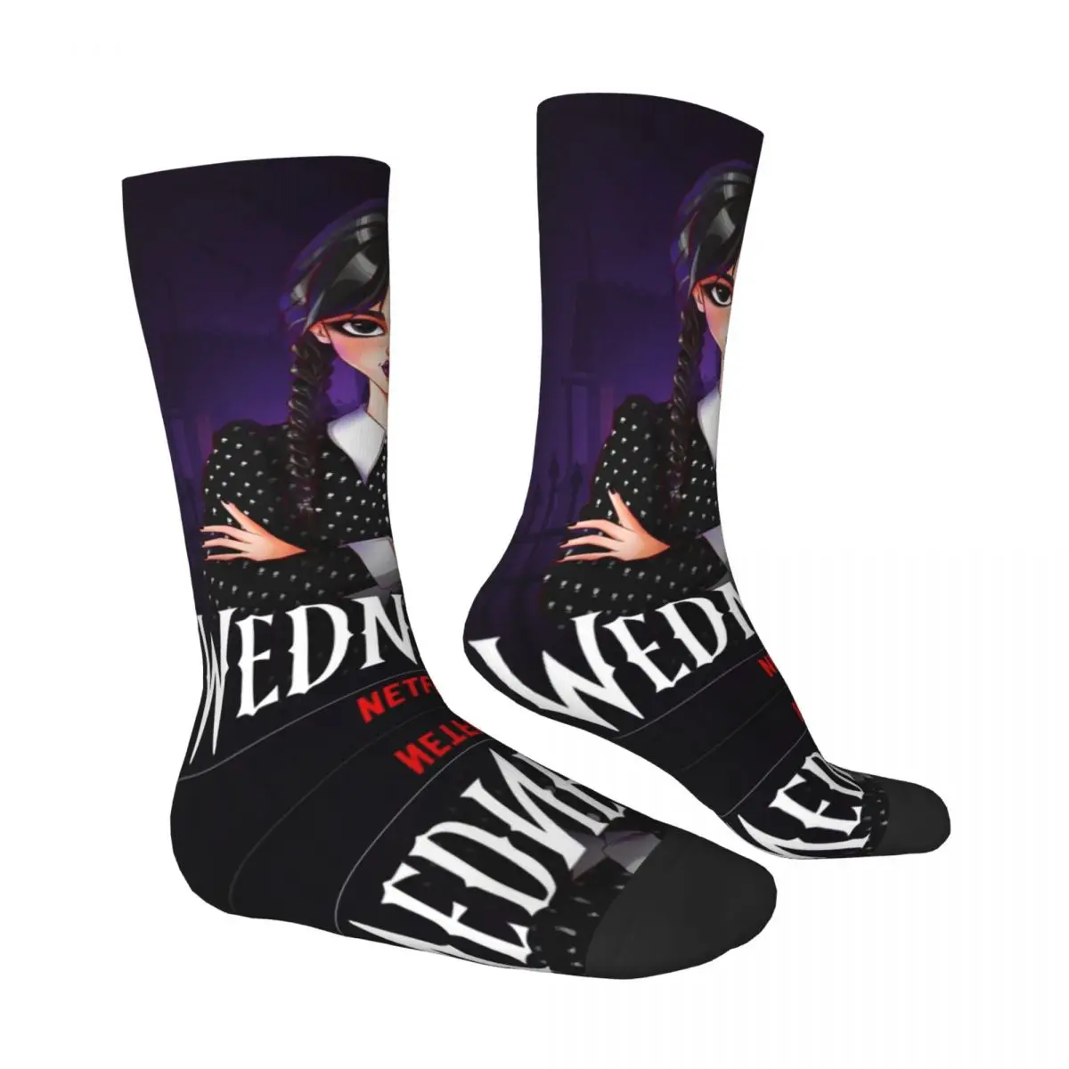 Wednesday Adams cosy Unisex Socks Windproof Happy Socks Street Style Crazy Sock