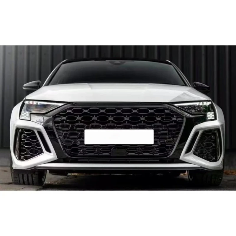 Body Kit for  A3 2021 Change to RS3 Style Include Front Bumper Assembly with Grille and Rear Lip