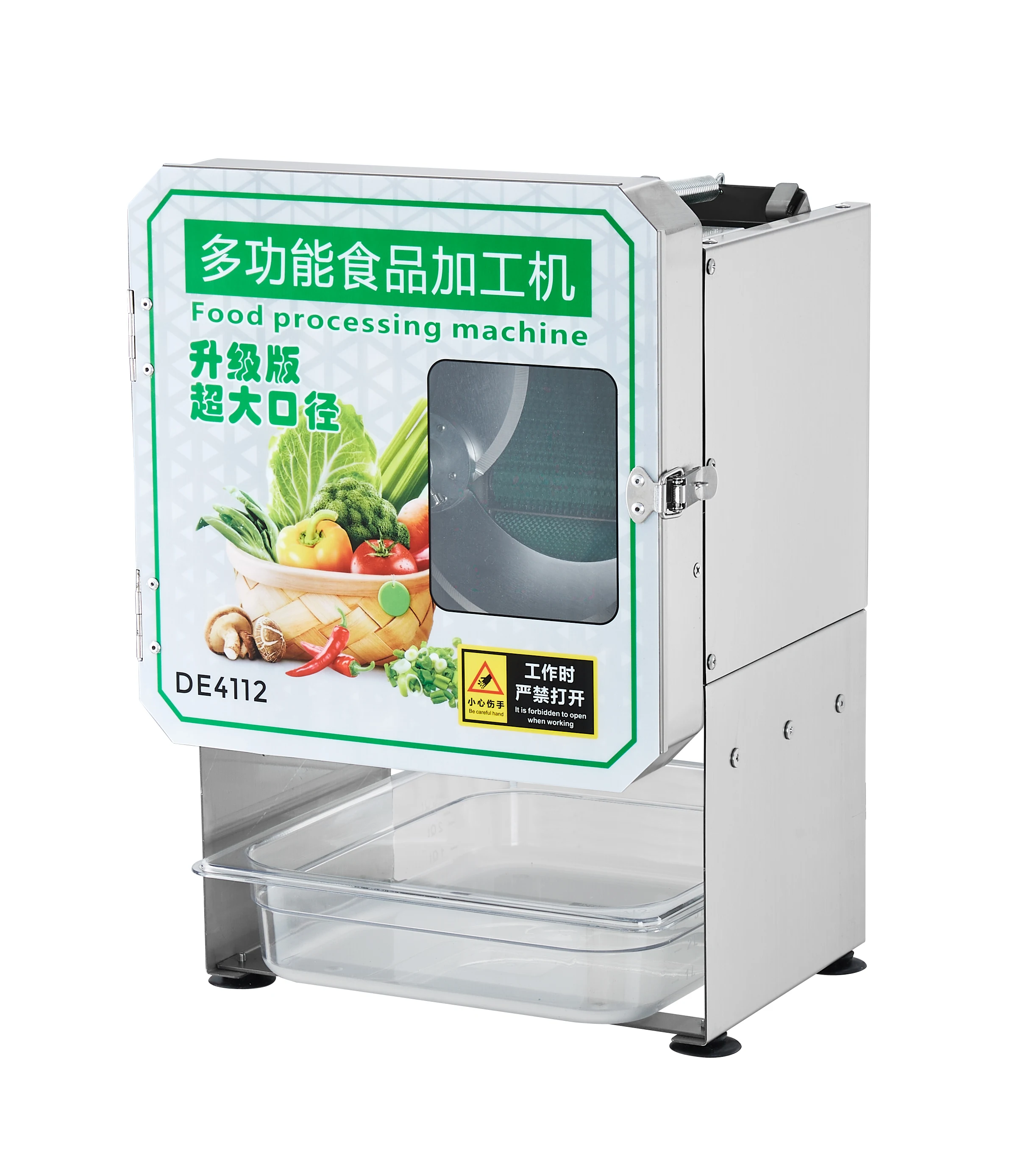 Automatic Commercial Vegetable Processor, Multifunctional Fruit and Vegetable Slicer, Stainless Steel Vegetable Cutter