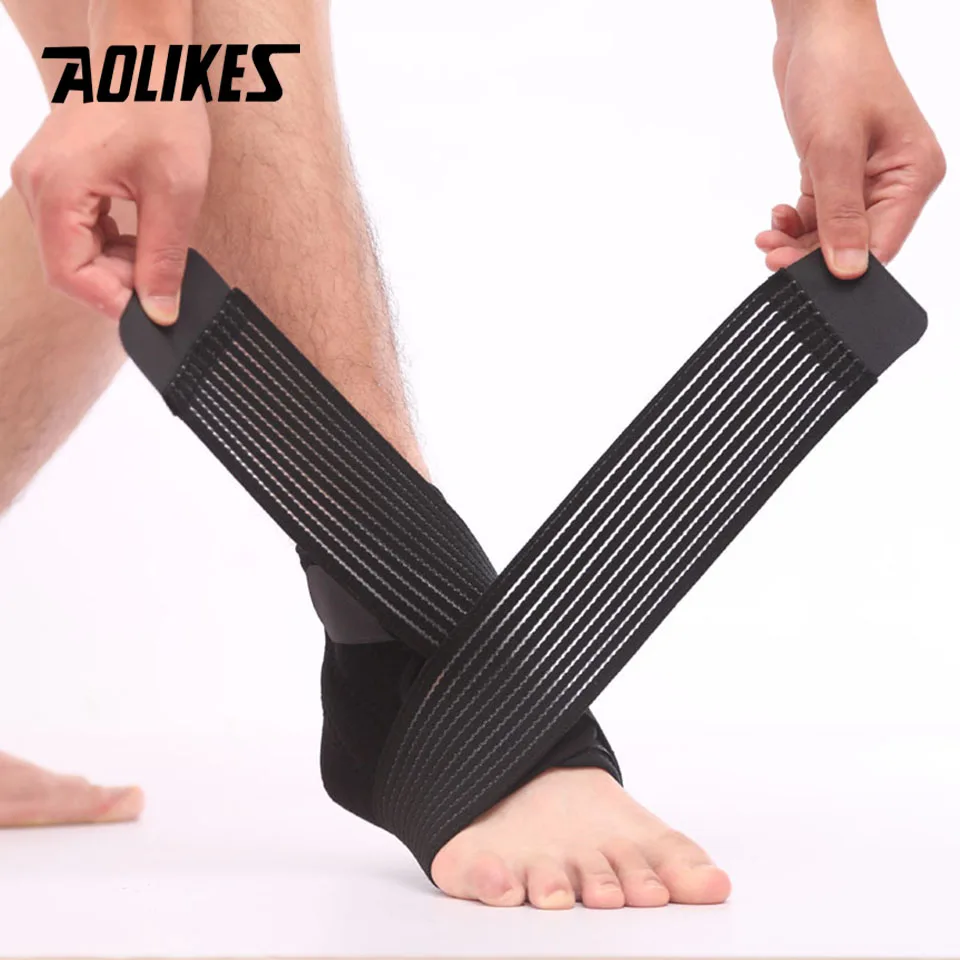 AOLIKES 1 Pcs Professional Ankle Support  Adjustable Elastic Anti Sprain Ankle Protector Sport Fitness Ankle Guard Bandage