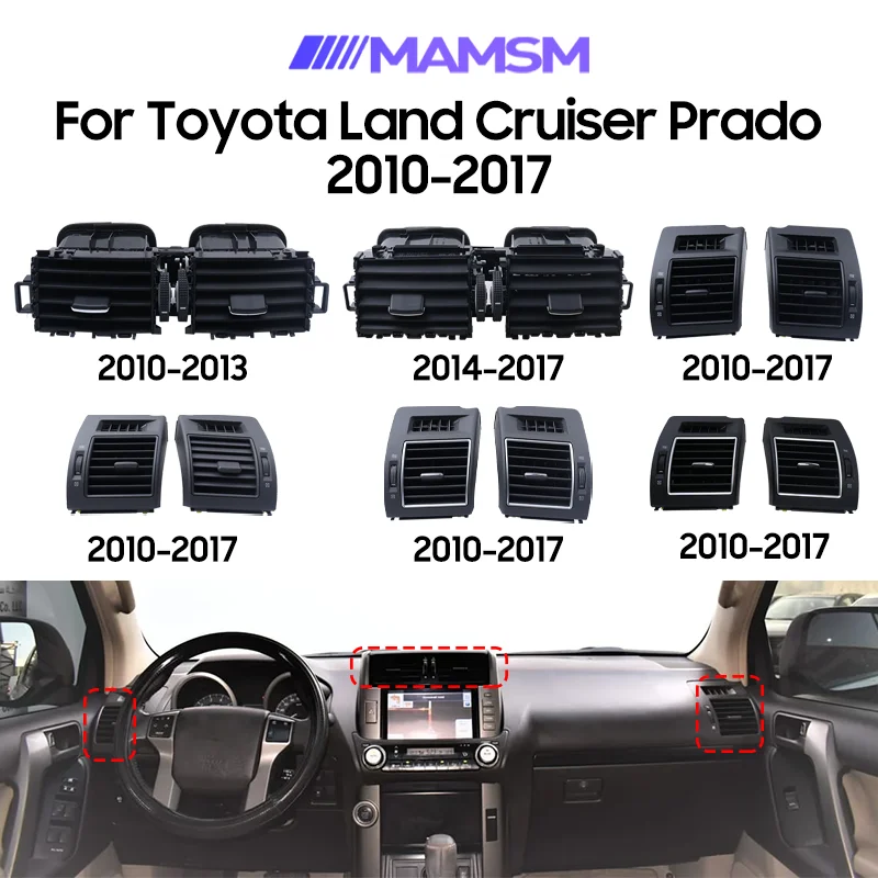

MAMSM Car Air Vent Fit For Toyota Land Cruiser Prado 2010-2017 Car Conditioning Interior AC Air Vent Outlet Grille Accessories