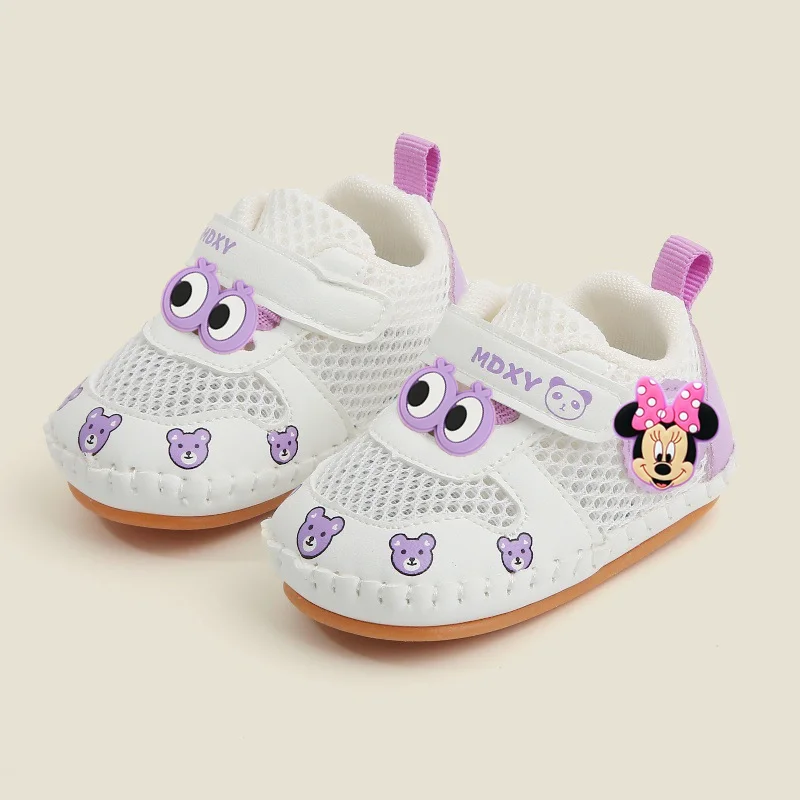 

Повседневная обувь для малышей Disney с Микки Маусом, весенне-летняя обувь с мягкой подошвой для мальчиков 0–1 лет, детские сандалии для девочек, обувь для малышей