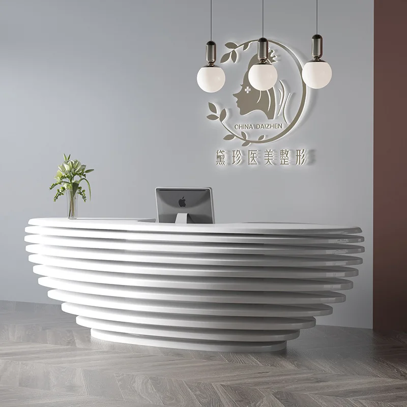 New Style Reception Nail Salon Uniform Design  Reception Desk Furniture