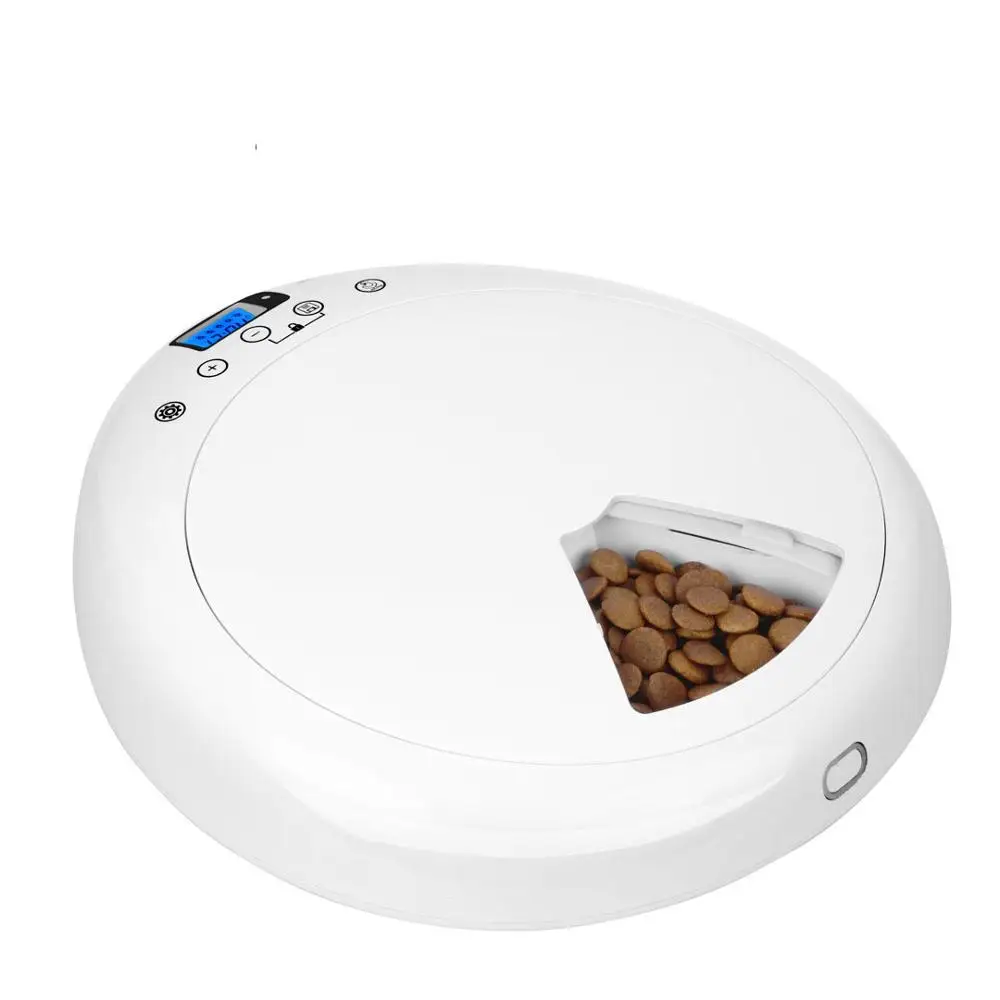 Pop 2025 New Hot Sell Promotional High Quality Durable Hard Plastic Dog Smart Automatic Pet Food Feeder For 6times