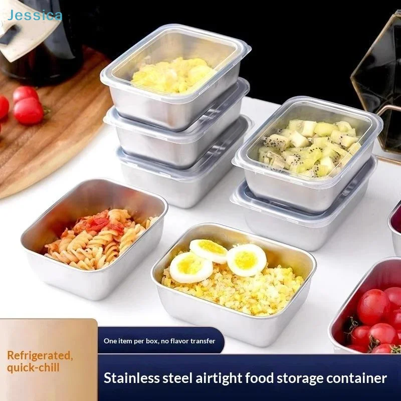 Food Storage Meals - 〔S〕3Pcs Stainless Steel Airtight Food Storage