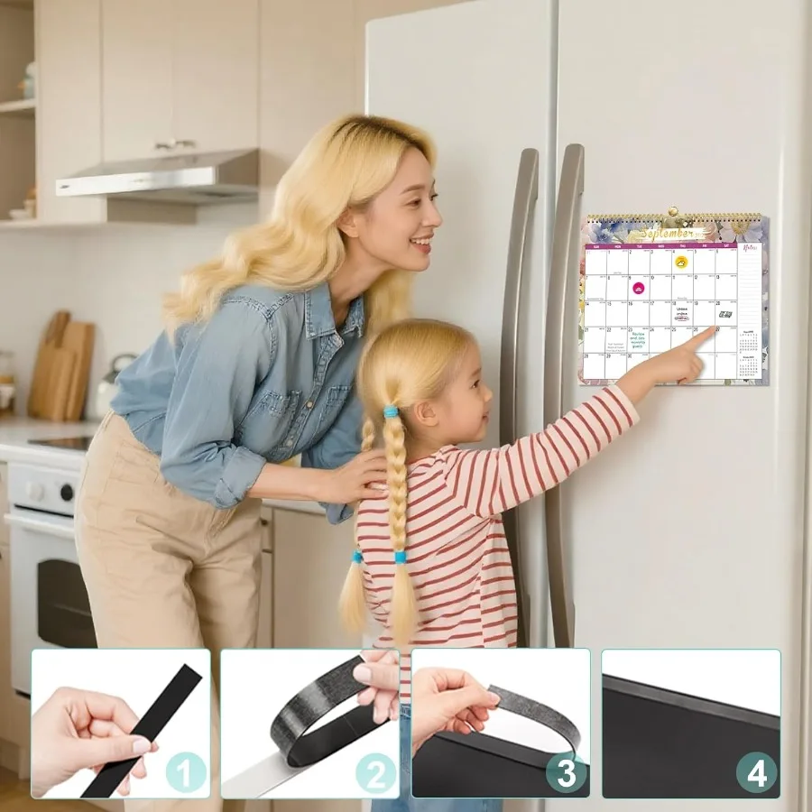 2026 Calendar 14" x 11" Hanging Spiral Bound 2026 Wall Calendar 18 Month Calendar 20252026 from JUL 2025 to DEC 2026 Magnetic F