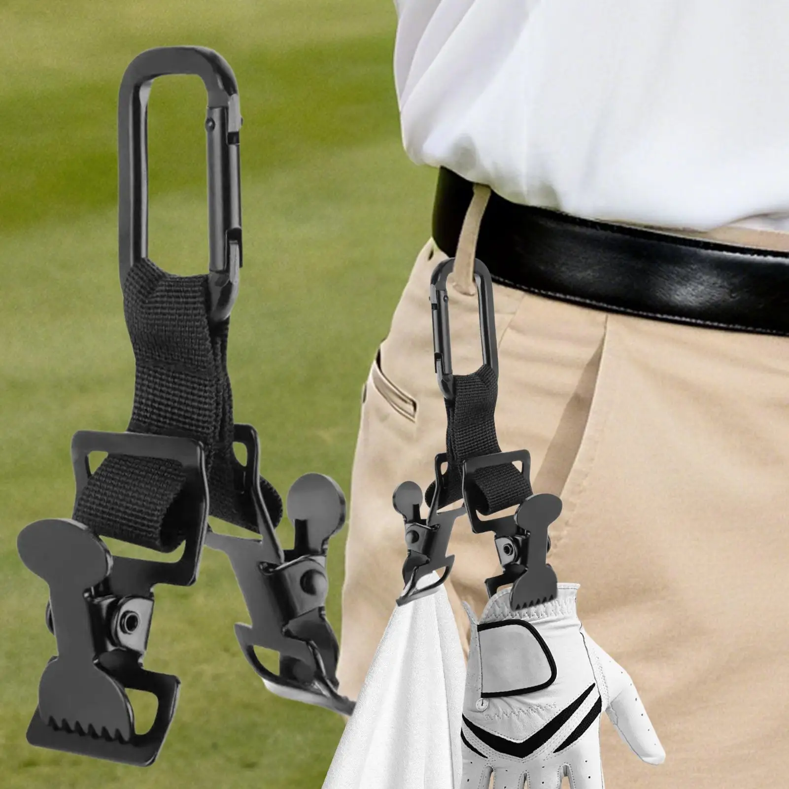 Golf-Handschuhclip, Robuster Bissfester Ausrüstungshalter, Tragbarer Sicherheitsclip für Radfahren, Fitness, Arbeit, Bau, Mechanik, Techniker – Detail 1