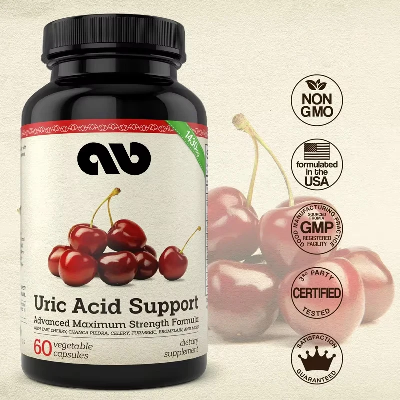 

Uric Acid Support Formula | Including Sour Cherry Concentrate, Celery Seed Extract+12 High-efficiency Ingredients, 60 Capsules